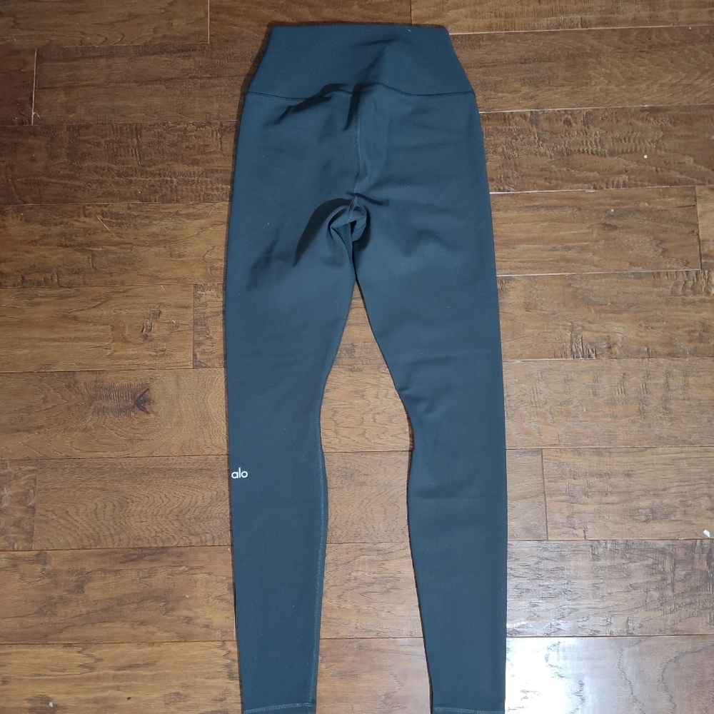 Alo Yoga Ripped Warrior Leggings Charcoal Gray Size S - Picture 6 of 14